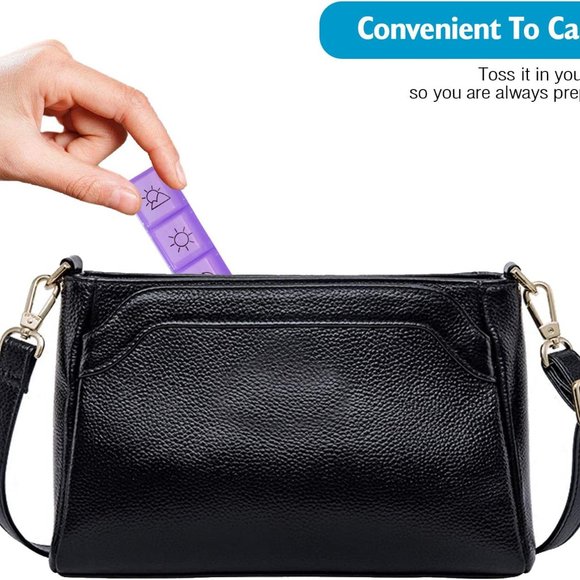 Motech Daily Pill Box 4 Times a Day Medication Pill Organizer, Rainbow 7 Days - Picture 6 of 8